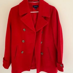 *RED* Lands End pea coat